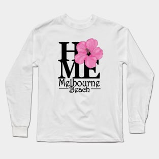 HOME Melbourne Beach Pink Hibiscus Long Sleeve T-Shirt